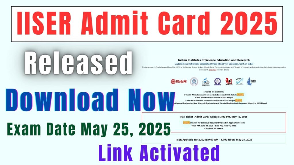 IISER Admit Card 2025
