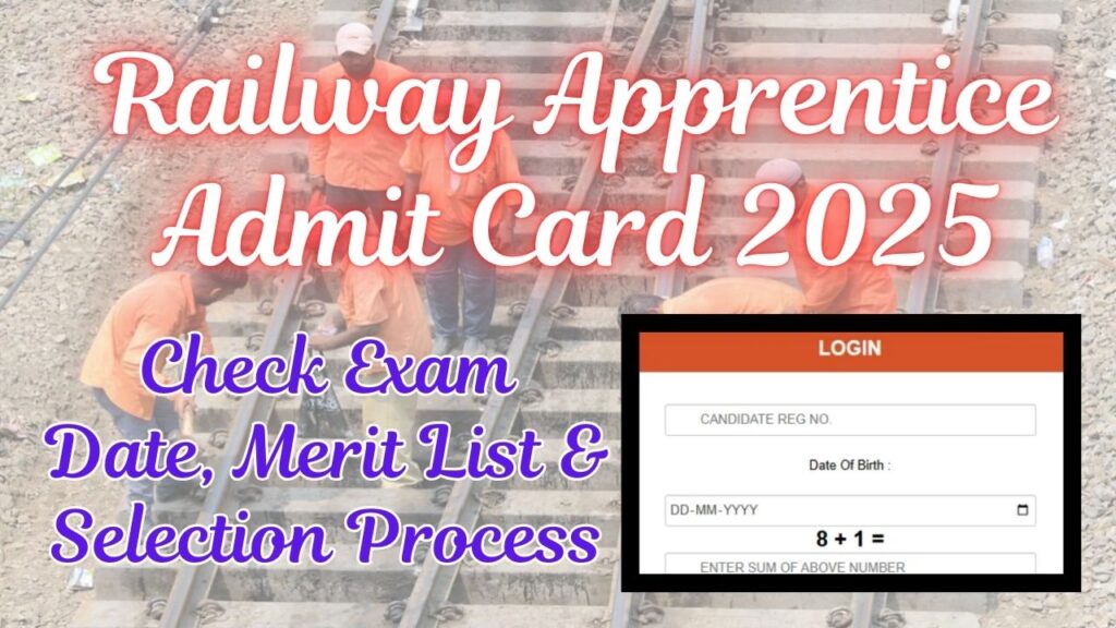 Railway Apprentice Admit Card 2025