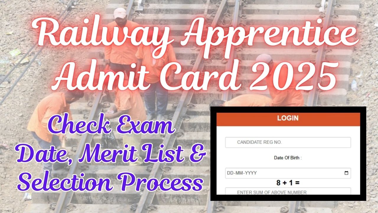 Railway Apprentice Admit Card 2025