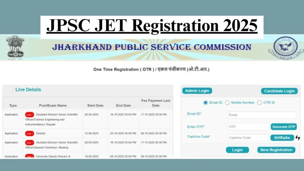 JPSC JET Registration 2025