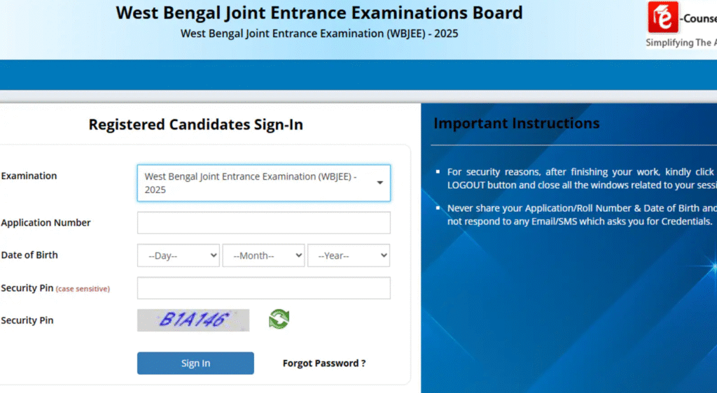 How to Download for WBJEE JENPAS UG  Admit Card 2025