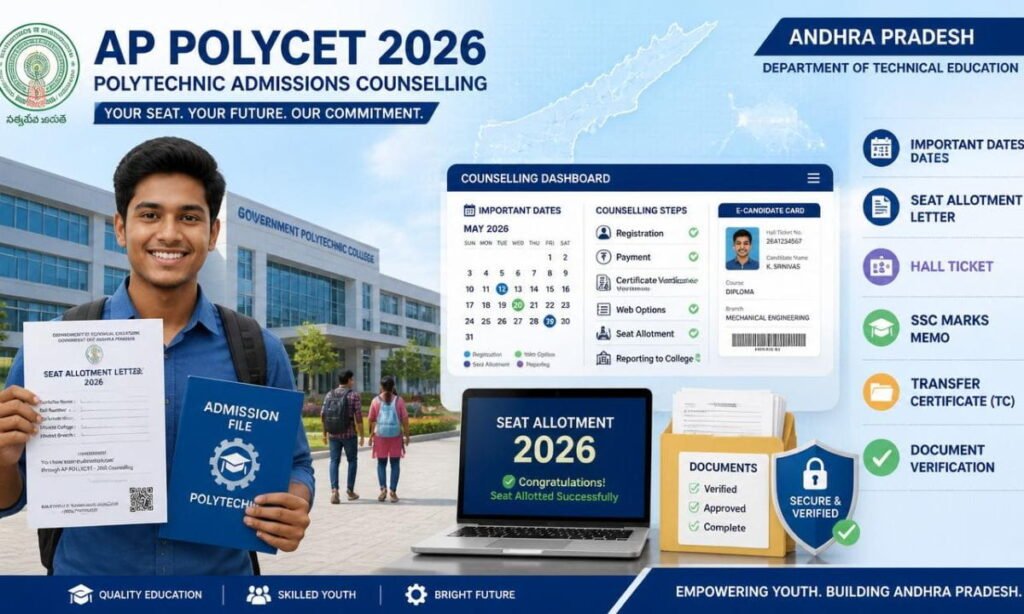 AP POLYCET Seat Allotment 2026 - Document Required, Important Dates, @apsbtet.ap.gov.in 1 AP POLYCET Seat Allotment 2026