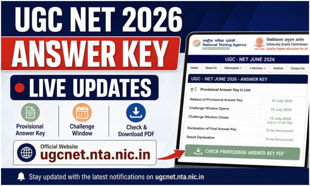 UGC NET Answer Key 2026 Live Updates