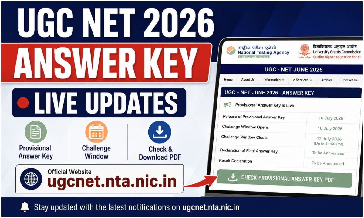 UGC NET Answer Key 2026 Live Updates